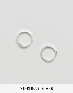 Серебряные серьги-кольца с цепочками 10мм ASOS - Серебряный