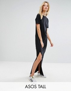 Платье-футболка макси ASOS TALL - Черный
