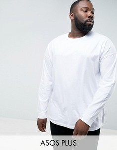 Oversize-лонгслив ASOS PLUS - Белый