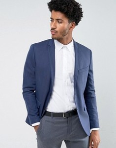 Узкий фактурный пиджак Jack &amp; Jones - Темно-синий