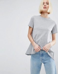 Футболка в полоску с кейпом сзади ASOS - Мульти