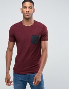 Футболка с принтом на кармане Jack &amp; Jones - Красный
