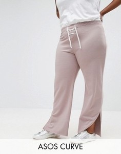 Спортивные брюки со шнуровкой ASOS CURVE - Серый
