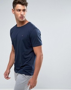 Темно-синяя футболка из органического хлопка с эмблемой флага Tommy Hilfiger - Темно-синий