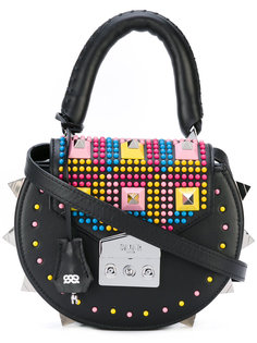 studded round tote Salar