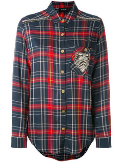 embroidered checked shirt The Kooples