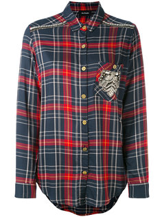 embroidered checked shirt The Kooples