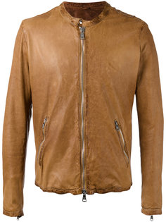 zipped leather jacket Giorgio Brato