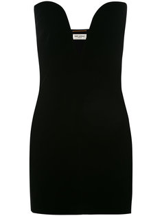 мини-платье с вырезом "сердечко" Saint Laurent