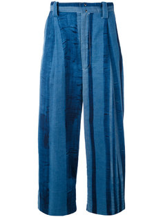 striped cropped trousers Ys Y`s