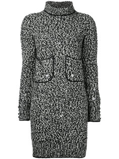 long sleeve knit dress Chanel Vintage