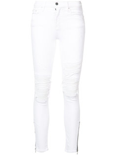 zip cuff patch skinny jeans Amiri