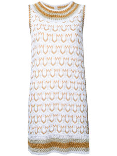 трикотажное платье мини с узором  Missoni