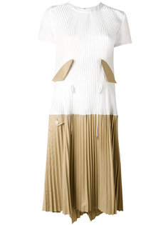 plissé pleat two part dress Sacai