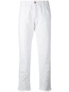 брюки кроя слим с вышивкой Ermanno Scervino
