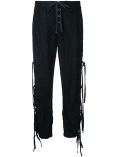 lace-up track trousers  Greg Lauren