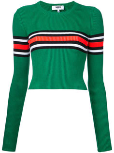 полосатый трикотажный топ  MSGM