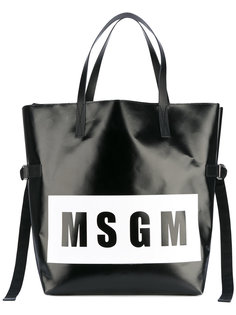 сумка-тоут с логотипом MSGM