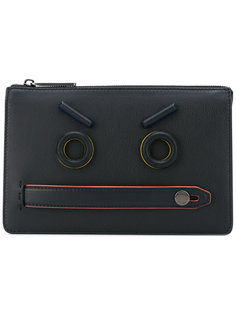 клатч с украшением в виде лица Fendi