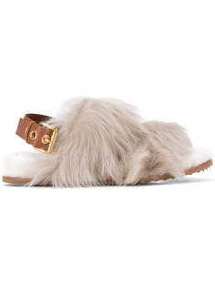 fur sandals  Car Shoe