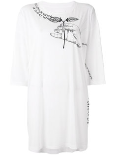 футболка свободного кроя с вышивкой  Maison Margiela
