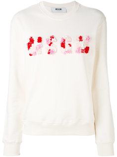 knitted embroidered top MSGM