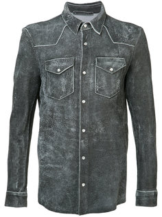 distressed shirt jacket Salvatore Santoro