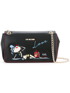 сумка на плечо с вышивкой doll  Love Moschino