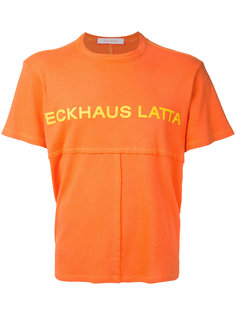 футболка лоскутного кроя с принтом-логотипом Eckhaus Latta