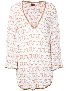 вязаное пляжное платье с V-образным вырезом Missoni