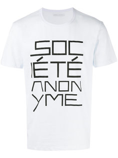 футболка с принтом логотипа Société Anonyme