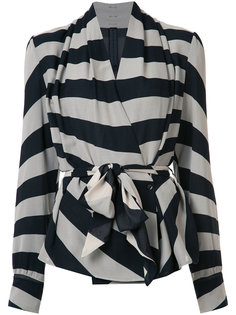 striped belted blazer Gareth Pugh