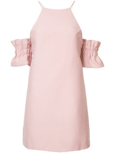 ruffled sleeves fitted cocktail dress  C/Meo