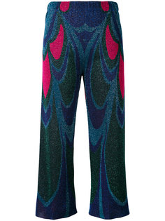 metallic wide cropped trousers Circus Hotel