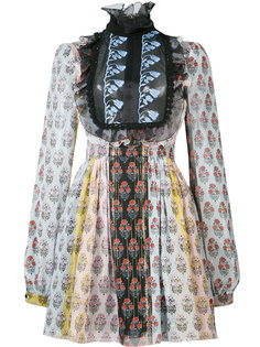 платье с нагрудником и цветочным узором Giamba