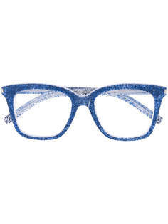 glitter frame glasses Saint Laurent