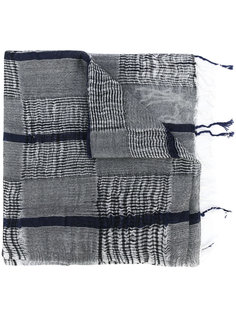 шарф в полоску с бахромой Yohji Yamamoto