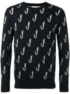 whale print sweater Maison Kitsuné