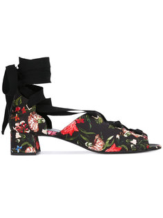 floral lace-up shoes Erdem