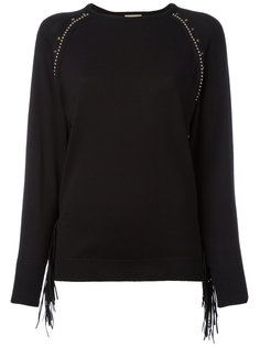 studded trim sweatshirt  Laneus