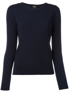 ribbed detail sweatshirt  A.P.C.