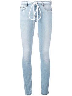 джинсы скинни с завязками на поясе Off-White