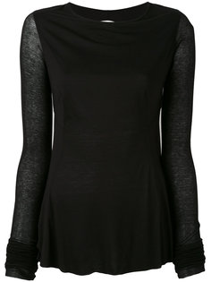 backless long sleeve T-shirt Rick Owens Lilies