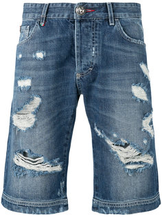 шорты с кожаными карманами Philipp Plein