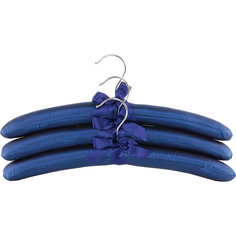 Вешалки 3 шт. 38*3,2*13,8 см. "Синие с синим бантиком", EL Casa