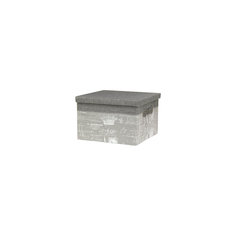 Кофр складной для хранения 30*30*20 см. "Париж серебро", EL Casa