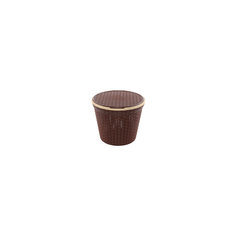 Корзина для хранения круглая 15 л.33*33*27 см. с крышкой "Ротанг", Violet, коричневый