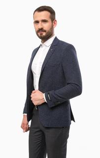 Синий пиджак из шерсти Lagerfeld