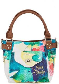 Разноцветная сумка с короткими ручками на молнии Desigual