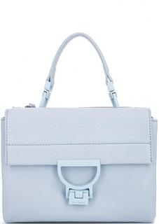 Голубая кожаная сумка со съемной ручкой Coccinelle